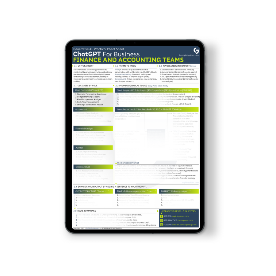 ChatGPT for Finance and Accounting Teams Cheat Sheet - Image 2