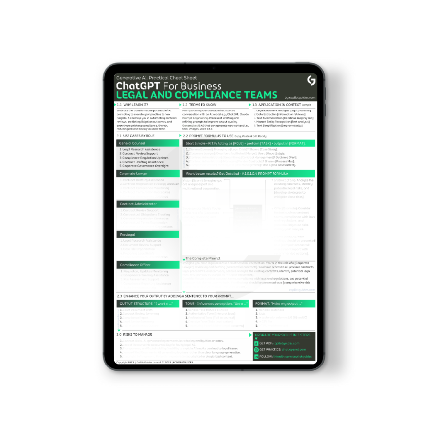 ChatGPT for Legal and Compliance Teams Cheat Sheet - Image 2