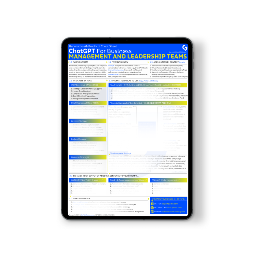 ChatGPT for Management and Leadership Teams Cheat Sheet - Image 2